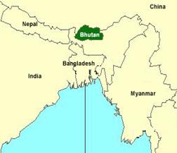 Map of Bhutan