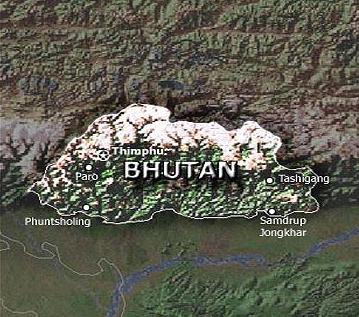 Map of Bhutan